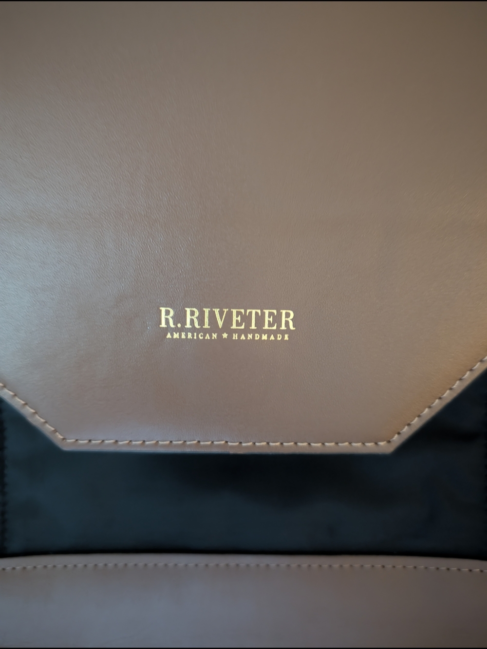 R. Riveter Black and Brown Everyday Convertible Backpack - Picture 2 of 6